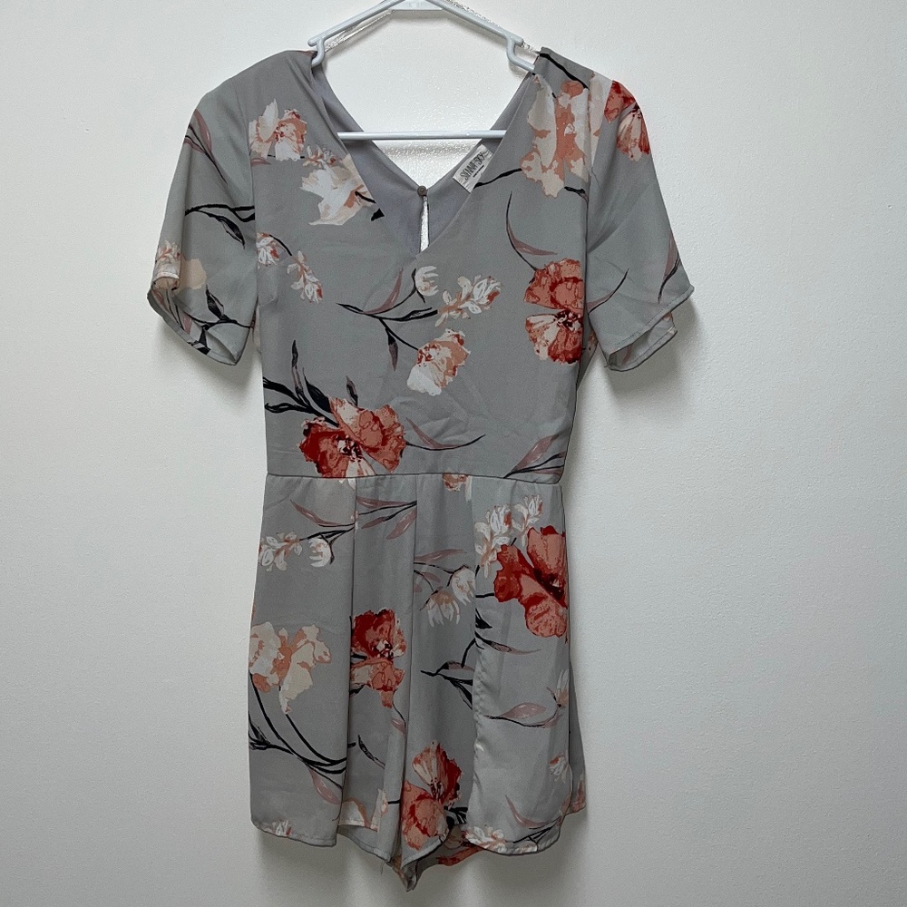 Gray Romper - Sienna Sky